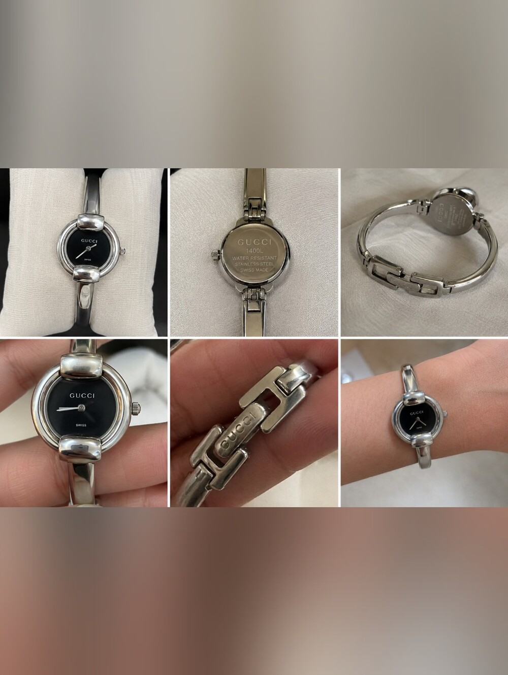 Authentic Gucci 1400L Swiss Made Women's Bangle Watch